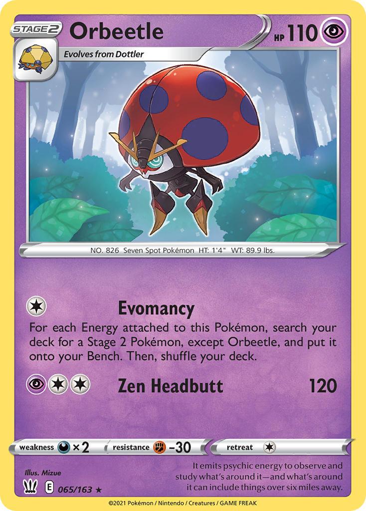 2021 Pokemon Trading Card Game Battle Styles Set List 65 Orbeetle