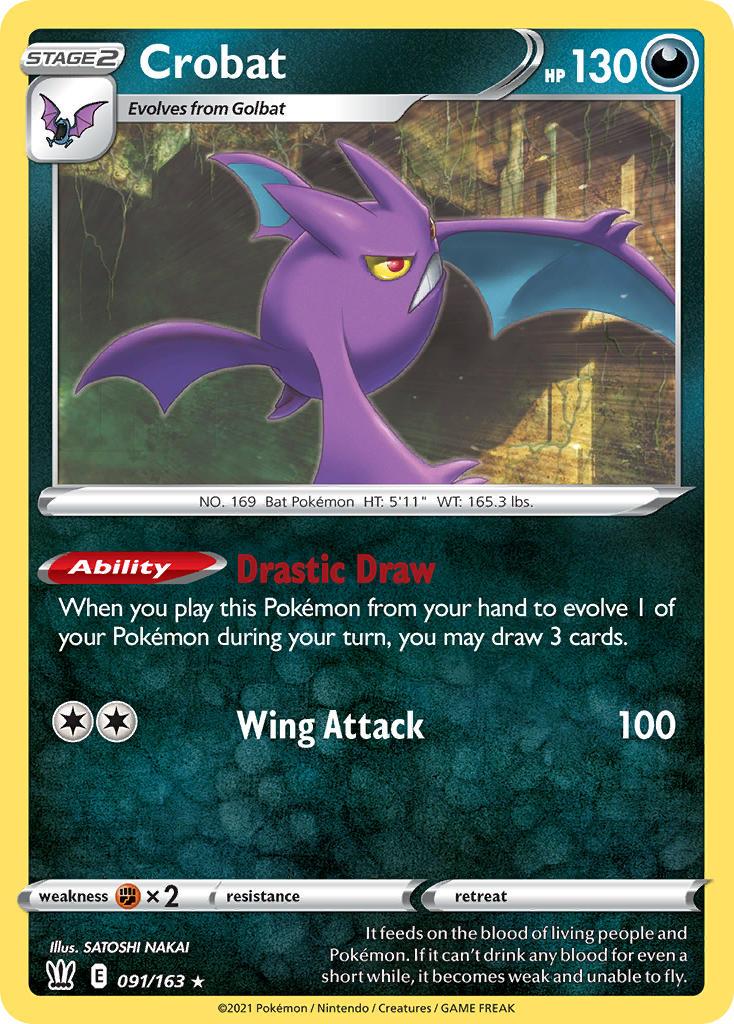 2021 Pokemon Trading Card Game Battle Styles Set List 91 Crobat