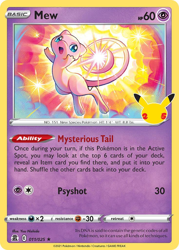 2021 Pokemon Trading Card Game Celebrations Price List 011 Mew