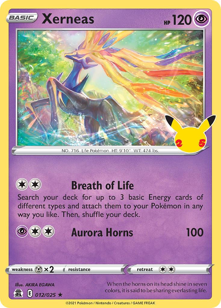 2021 Pokemon Trading Card Game Celebrations Price List 012 Xerneas