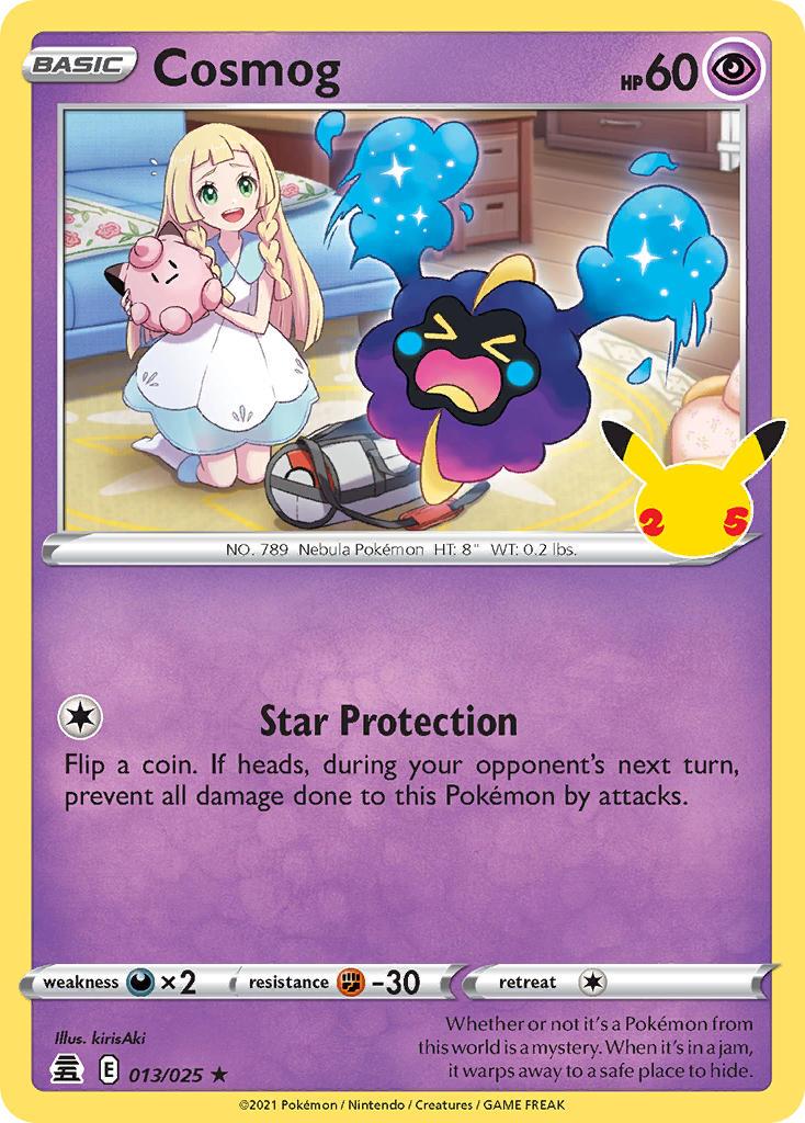 2021 Pokemon Trading Card Game Celebrations Price List 013 Cosmog