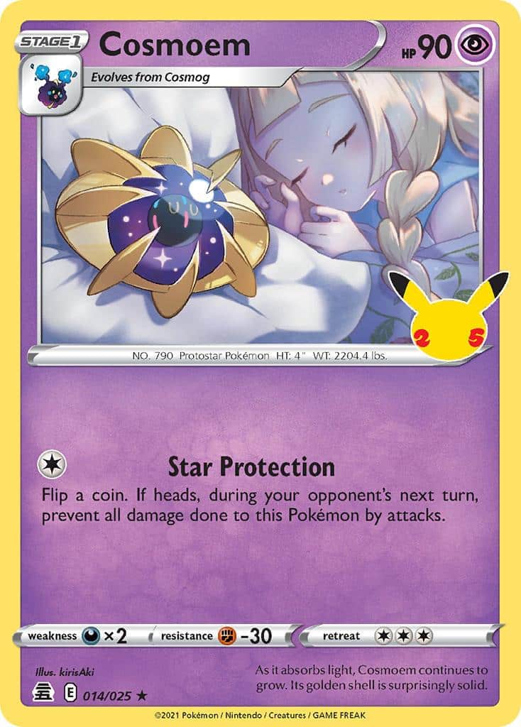 2021 Pokemon Trading Card Game Celebrations Price List 014 Cosmoem