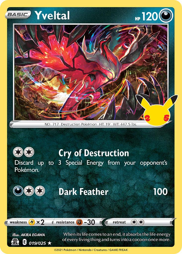 2021 Pokemon Trading Card Game Celebrations Price List 019 Yveltal