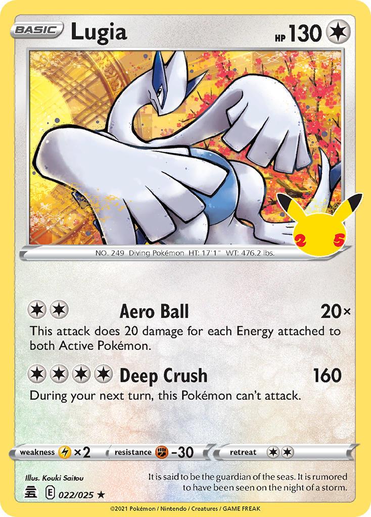 2021 Pokemon Trading Card Game Celebrations Price List 022 Lugia