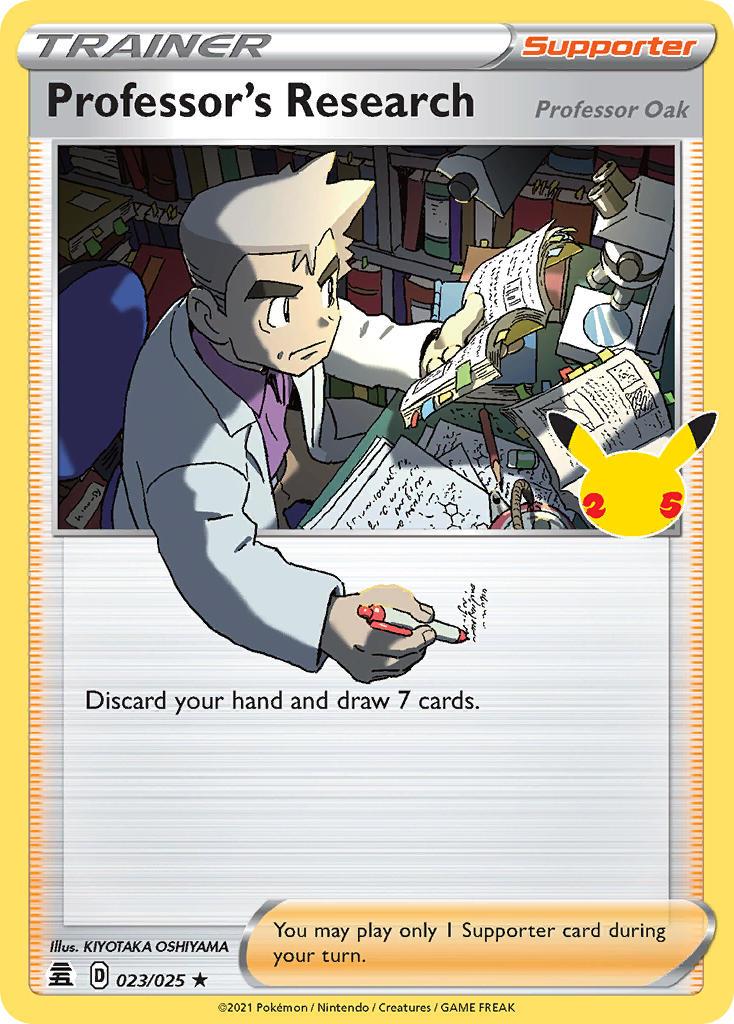 2021 Pokemon Trading Card Game Celebrations Price List 023 Professors Research