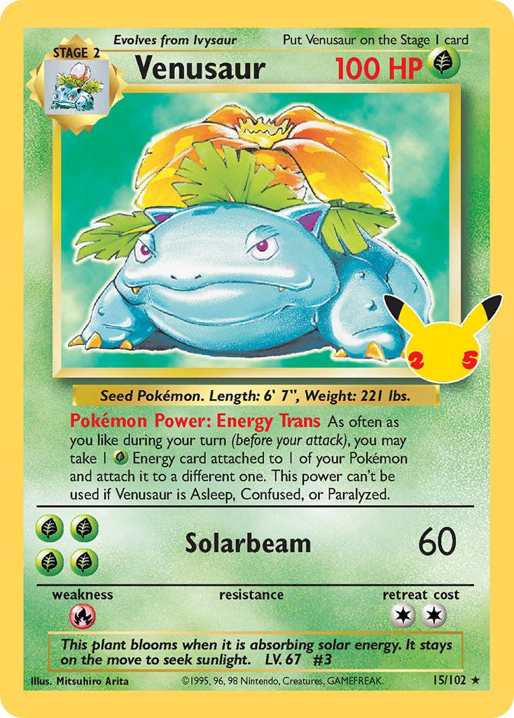 2021 Pokemon Trading Card Game Celebrations Price List 15 Venusaur