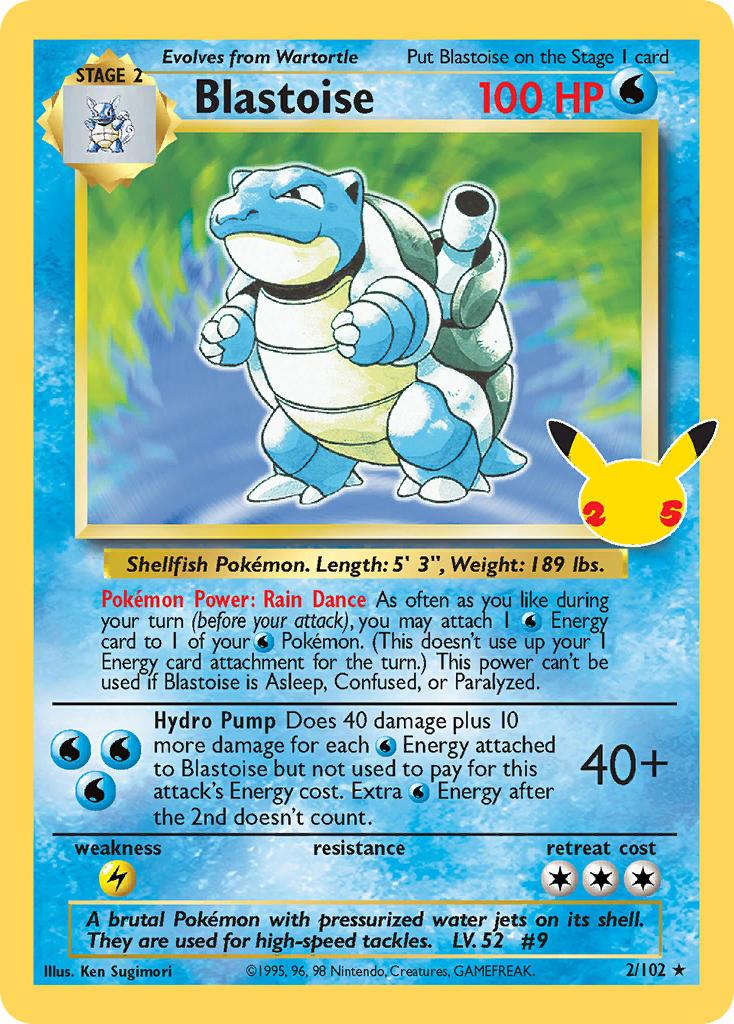 2021 Pokemon Trading Card Game Celebrations Price List 2 Blastoise