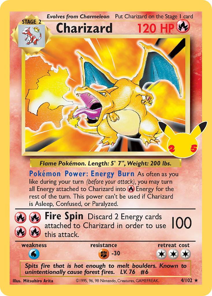 2021 Pokemon Trading Card Game Celebrations Price List 4 Charizard