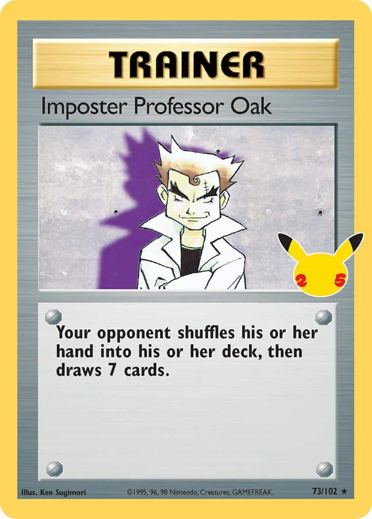 2021 Pokemon Trading Card Game Celebrations Price List 73 Imposter Professor Oak