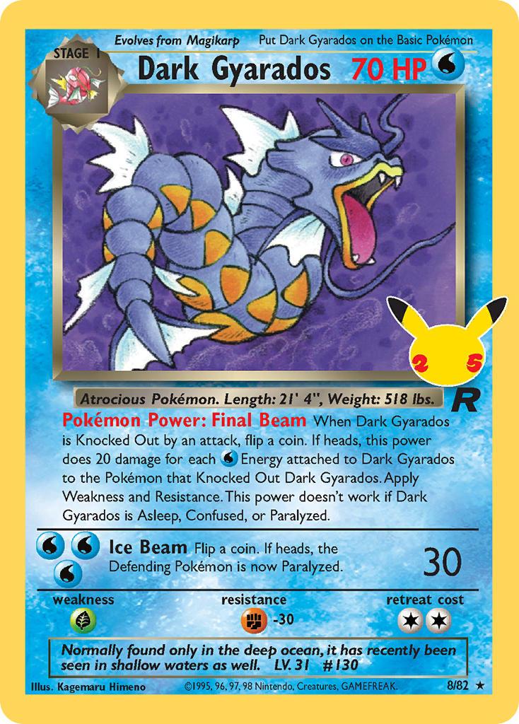 2021 Pokemon Trading Card Game Celebrations Price List 8 Dark Gyarados