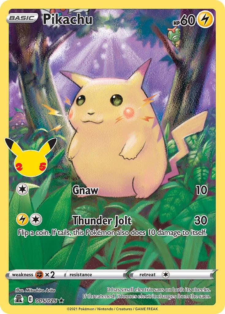 2021 Pokemon Trading Card Game Celebrations Set List 005 Pikachu