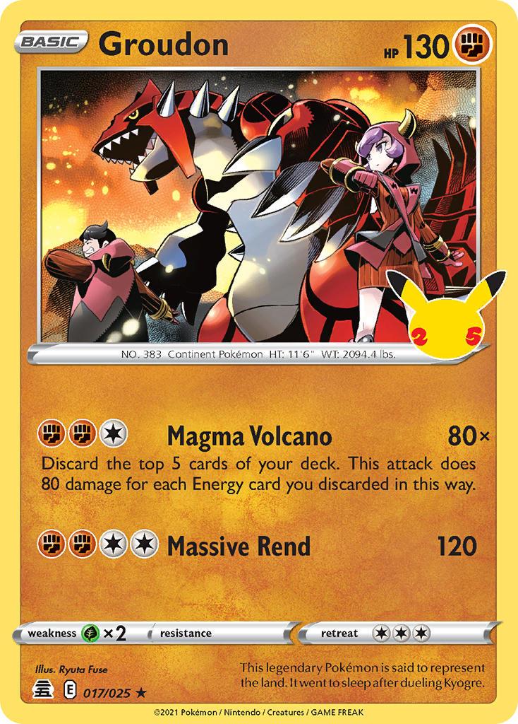 2021 Pokemon Trading Card Game Celebrations Set List 017 Groudon