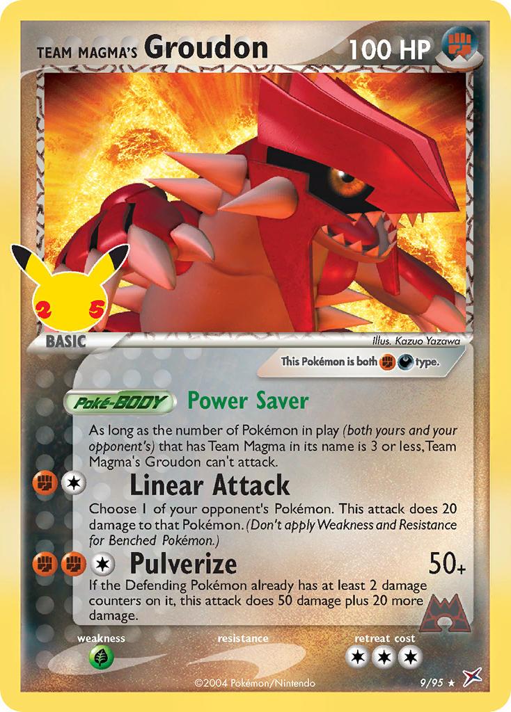 2021 Pokemon Trading Card Game Celebrations Set List 9 Team Magmas Groudon