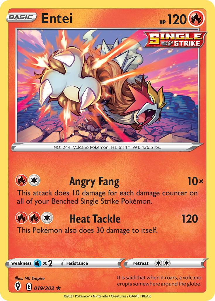 2021 Pokemon Trading Card Game Evolving Skies Price List 019 Entei