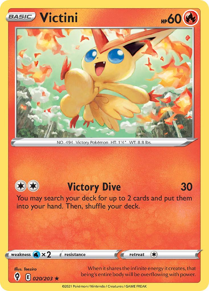 2021 Pokemon Trading Card Game Evolving Skies Price List 020 Victini