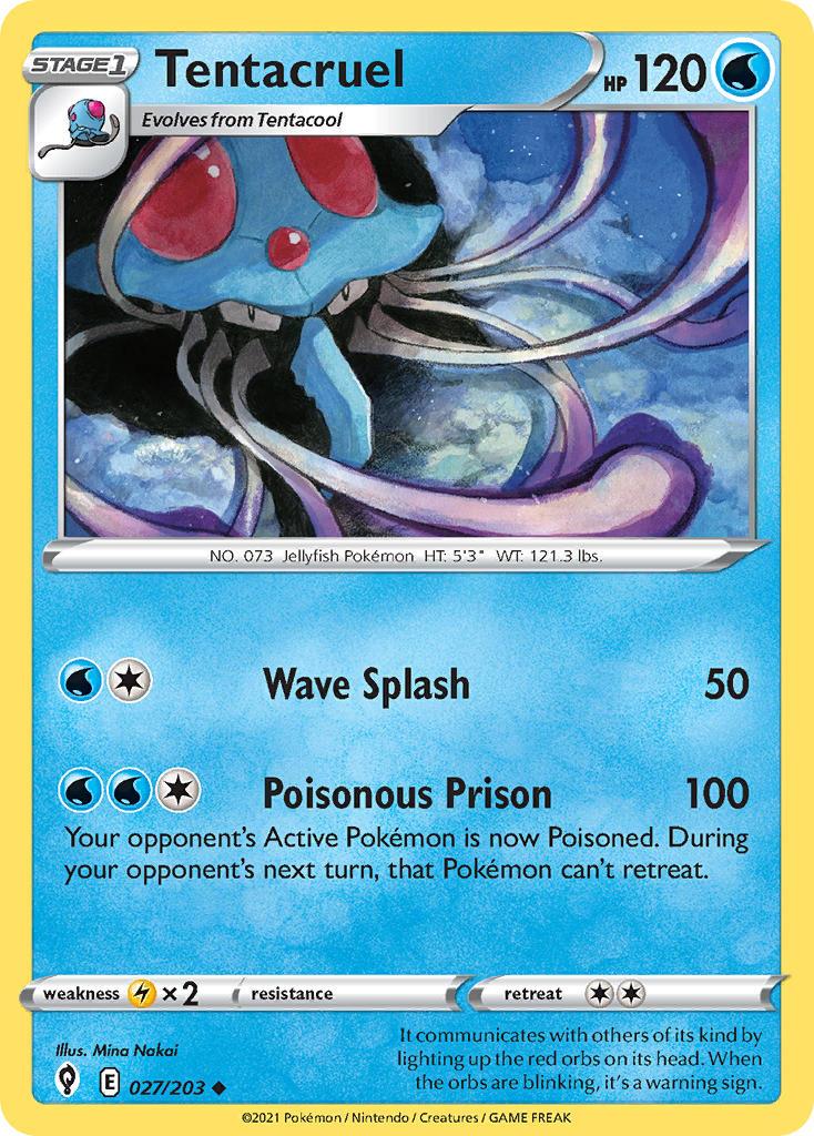 2021 Pokemon Trading Card Game Evolving Skies Price List 027 Tentacruel