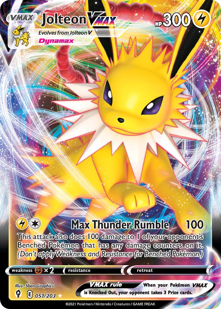 2021 Pokemon Trading Card Game Evolving Skies Price List 051 Jolteon VMAX