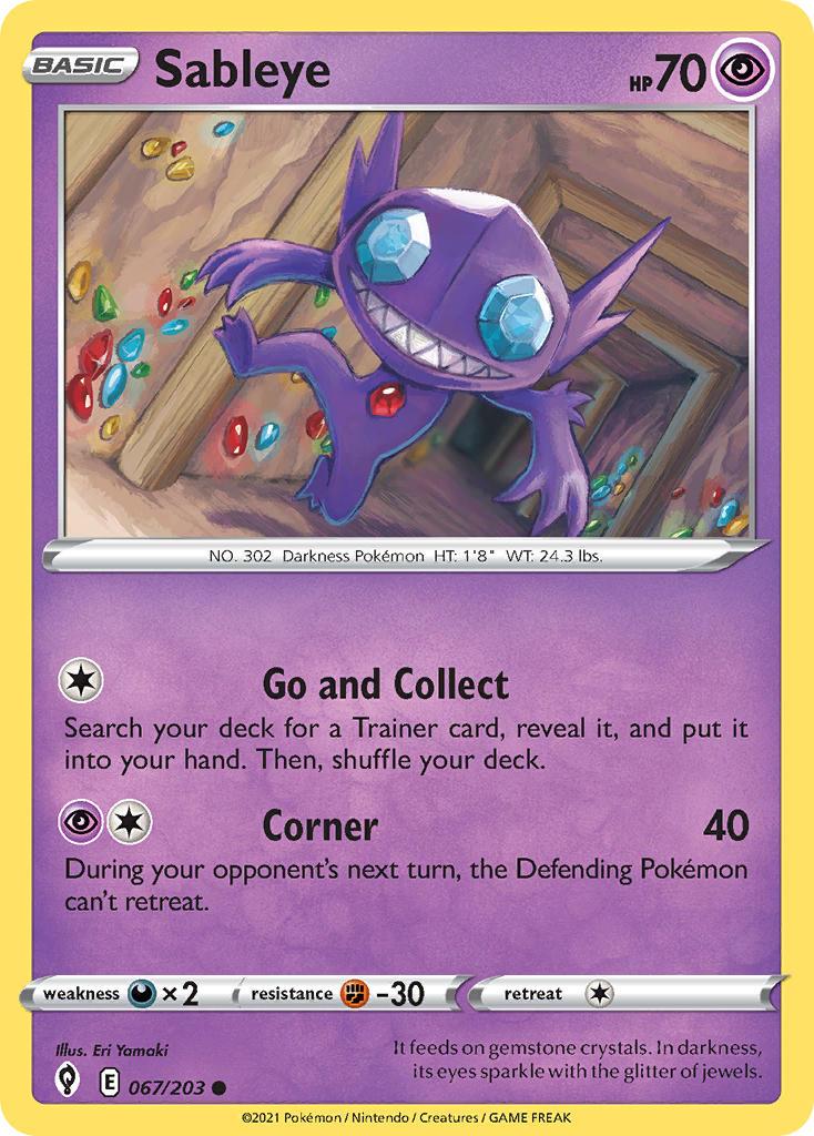 2021 Pokemon Trading Card Game Evolving Skies Price List 067 Sableye