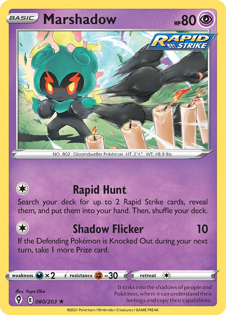 2021 Pokemon Trading Card Game Evolving Skies Price List 080 Marshadow