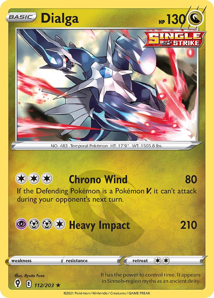 2021 Pokemon Trading Card Game Evolving Skies Price List 112 Dialga