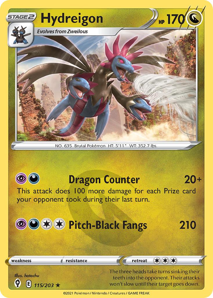 2021 Pokemon Trading Card Game Evolving Skies Price List 115 Hydreigon