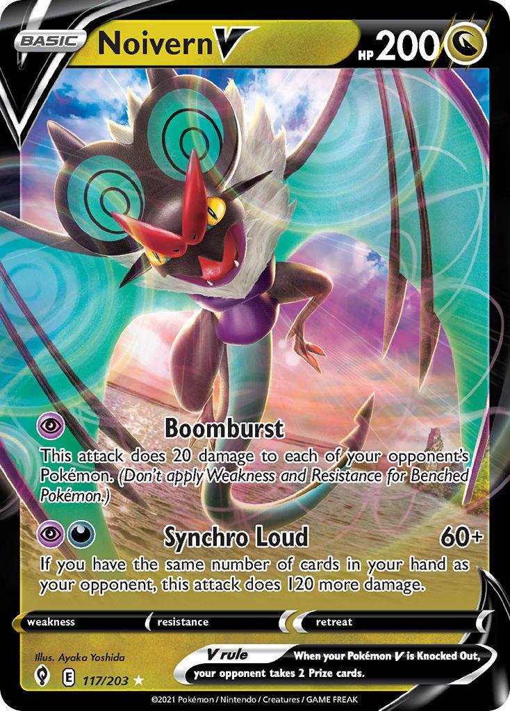 2021 Pokemon Trading Card Game Evolving Skies Price List 117 Noivern V