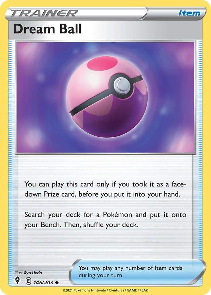 2021 Pokemon Trading Card Game Evolving Skies Price List 146 Dream Ball