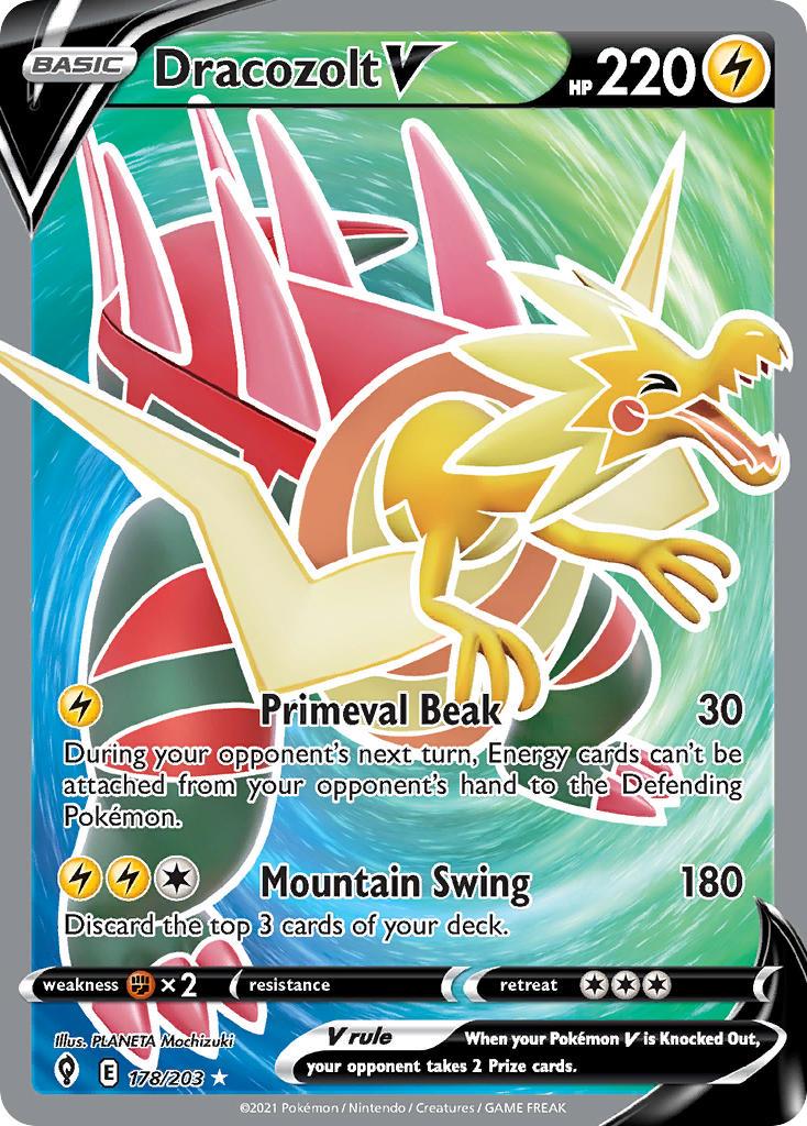 2021 Pokemon Trading Card Game Evolving Skies Price List 178 Dracozolt V