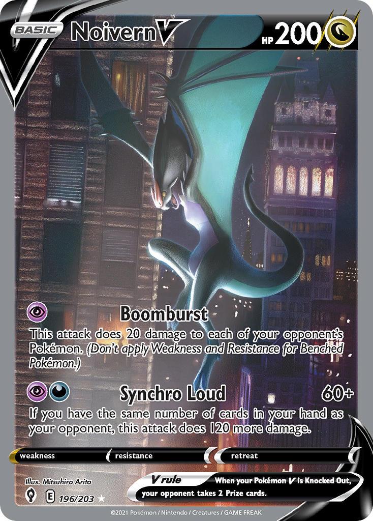 2021 Pokemon Trading Card Game Evolving Skies Price List 196 Noivern V