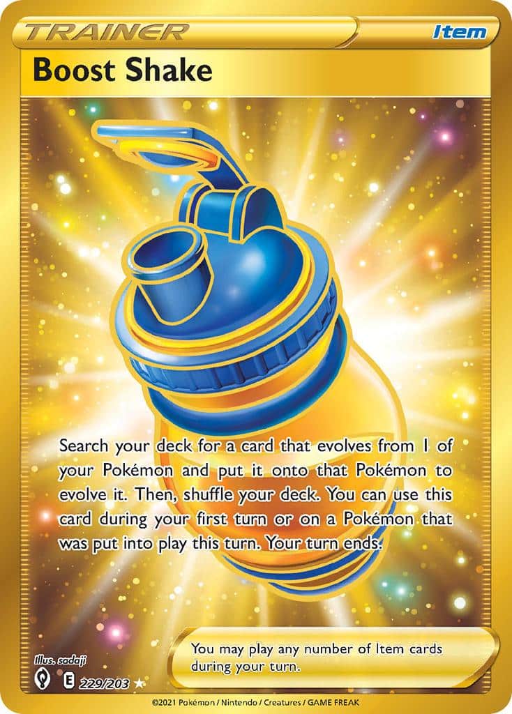 2021 Pokemon Trading Card Game Evolving Skies Price List 229 Boost Shake