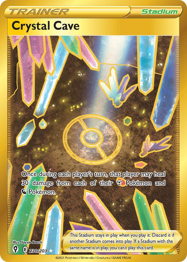 2021 Pokemon Trading Card Game Evolving Skies Price List 230 Crystal Cave