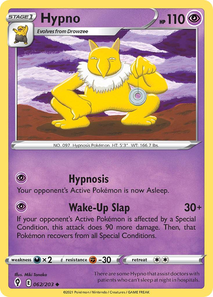 2021 Pokemon Trading Card Game Evolving Skies Set List 062 Hypno