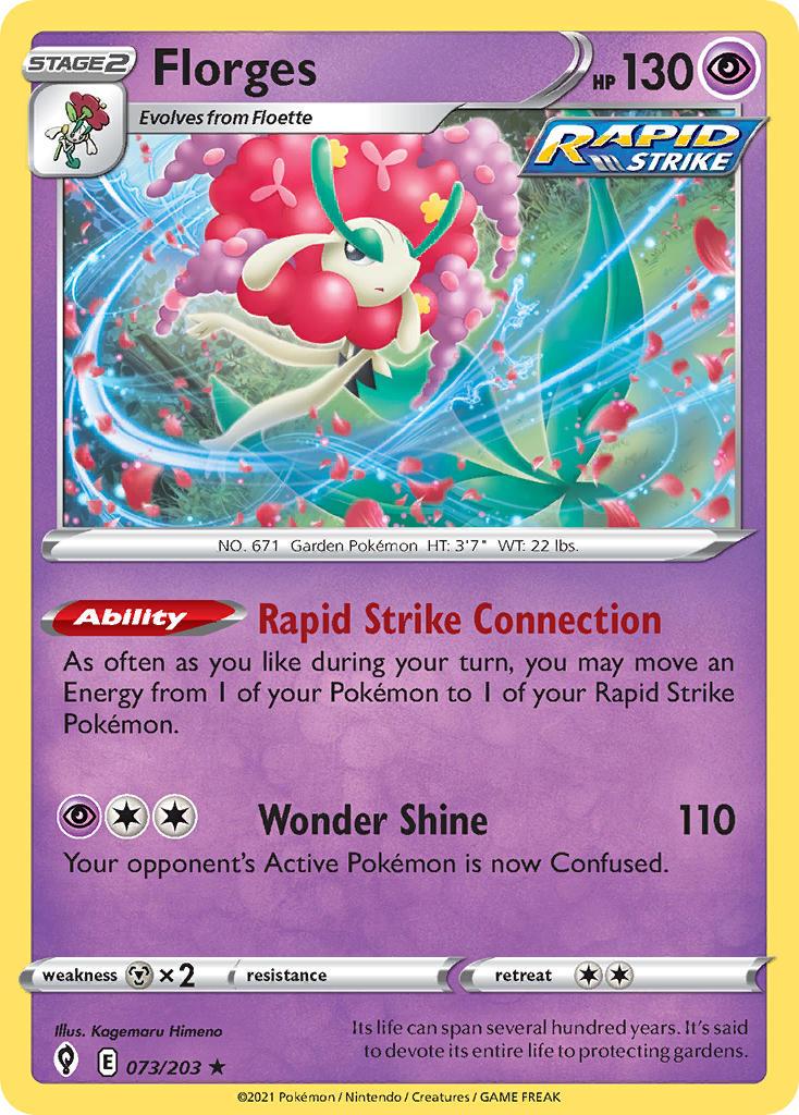 2021 Pokemon Trading Card Game Evolving Skies Set List 073 Florges