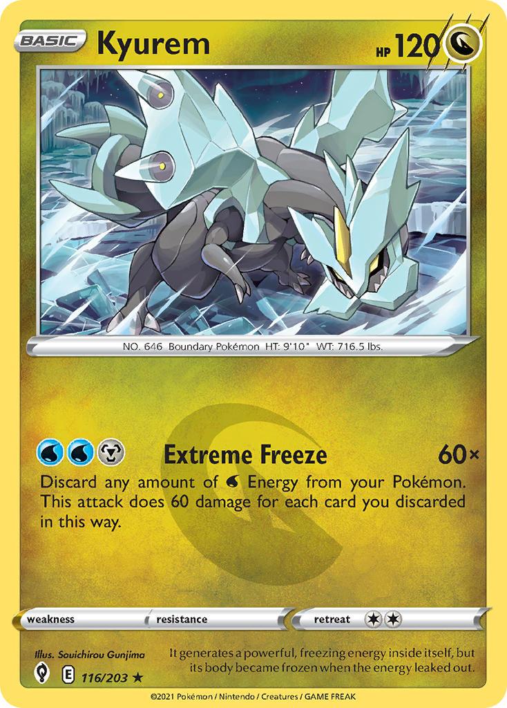 2021 Pokemon Trading Card Game Evolving Skies Set List 116 Kyurem