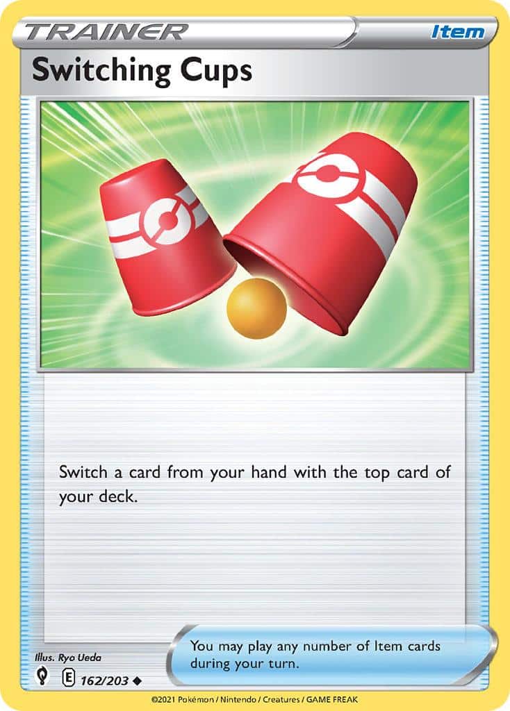 2021 Pokemon Trading Card Game Evolving Skies Set List 162 Switching Cups