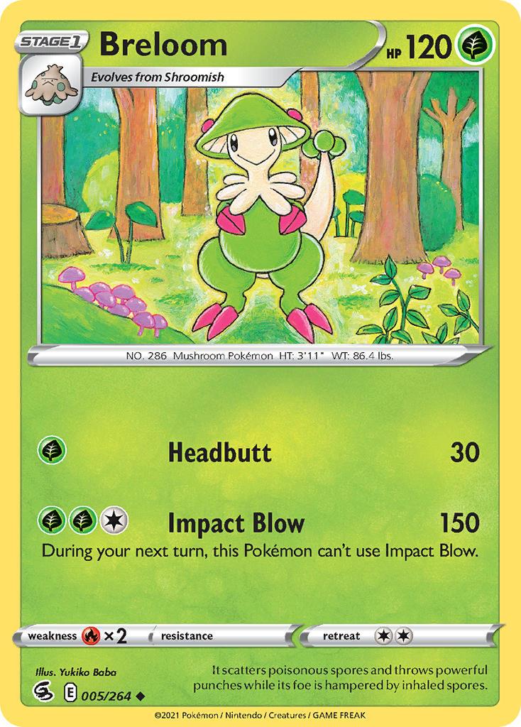 2021 Pokemon Trading Card Game Fusion Strike Price List 005 Breloom