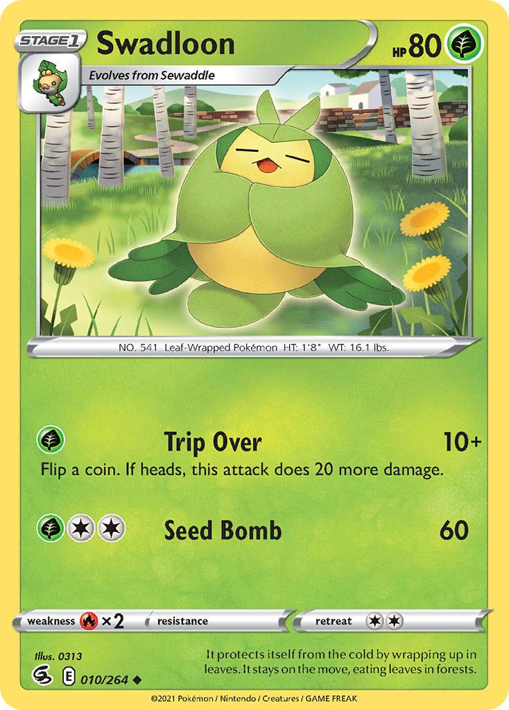 2021 Pokemon Trading Card Game Fusion Strike Price List 010 Swadloon