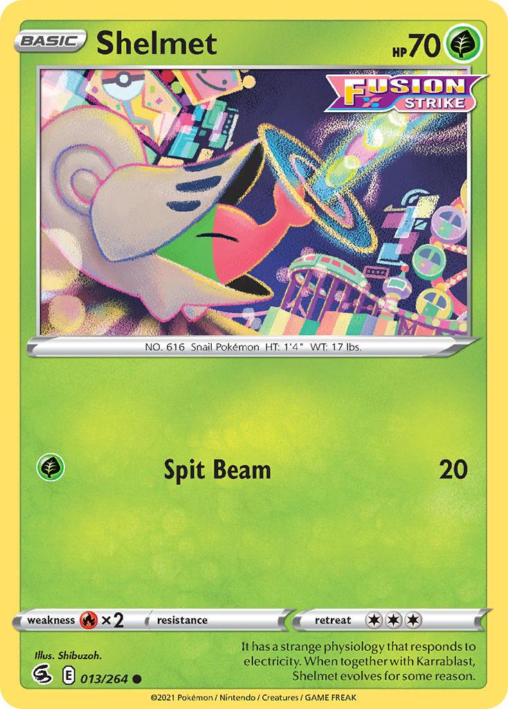 2021 Pokemon Trading Card Game Fusion Strike Price List 013 Shelmet