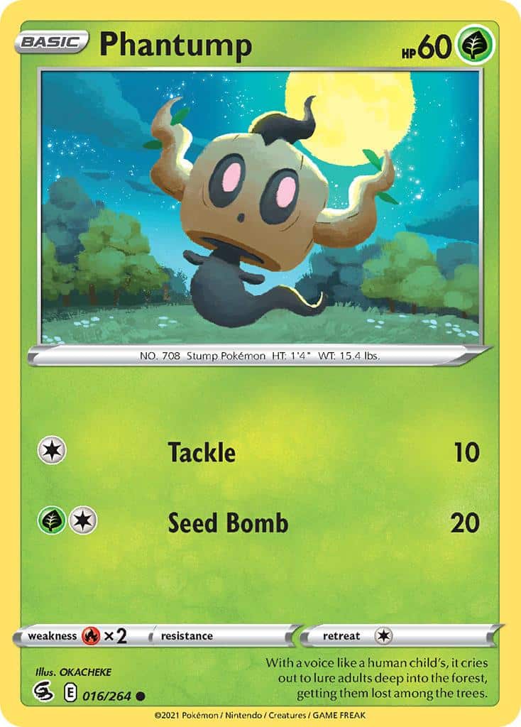 2021 Pokemon Trading Card Game Fusion Strike Price List 016 Phantump