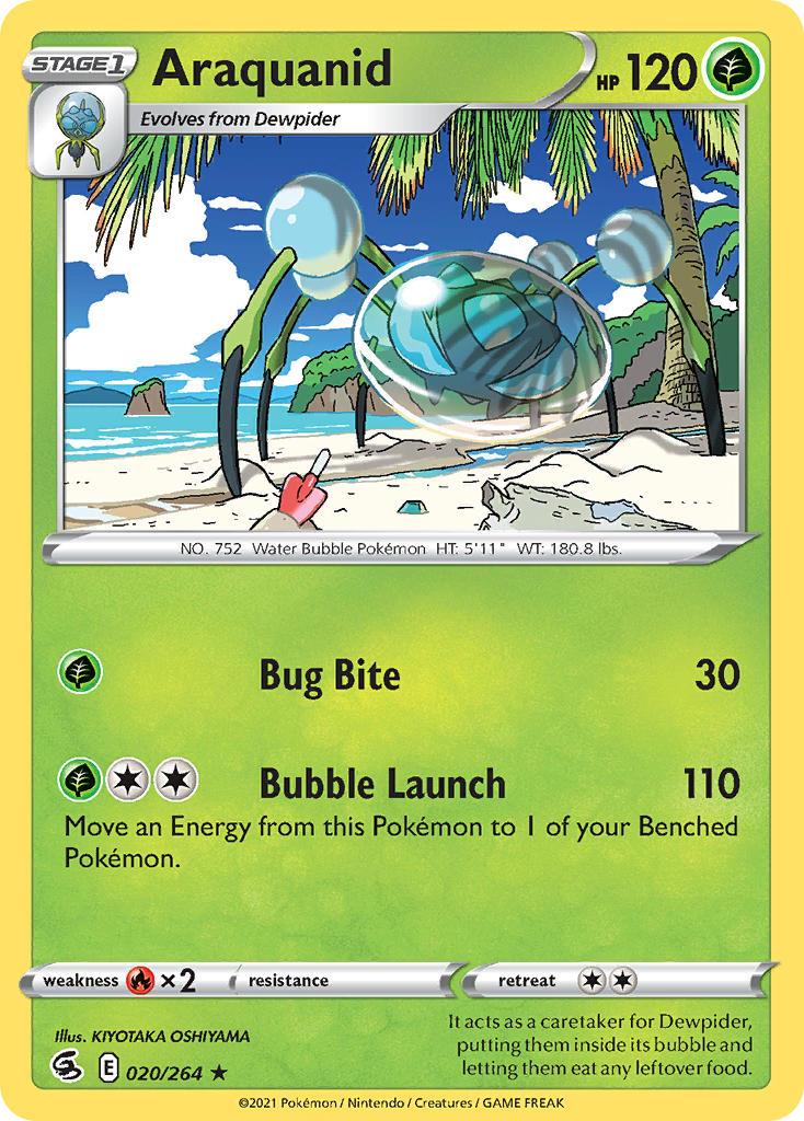 2021 Pokemon Trading Card Game Fusion Strike Price List 020 Araquanid