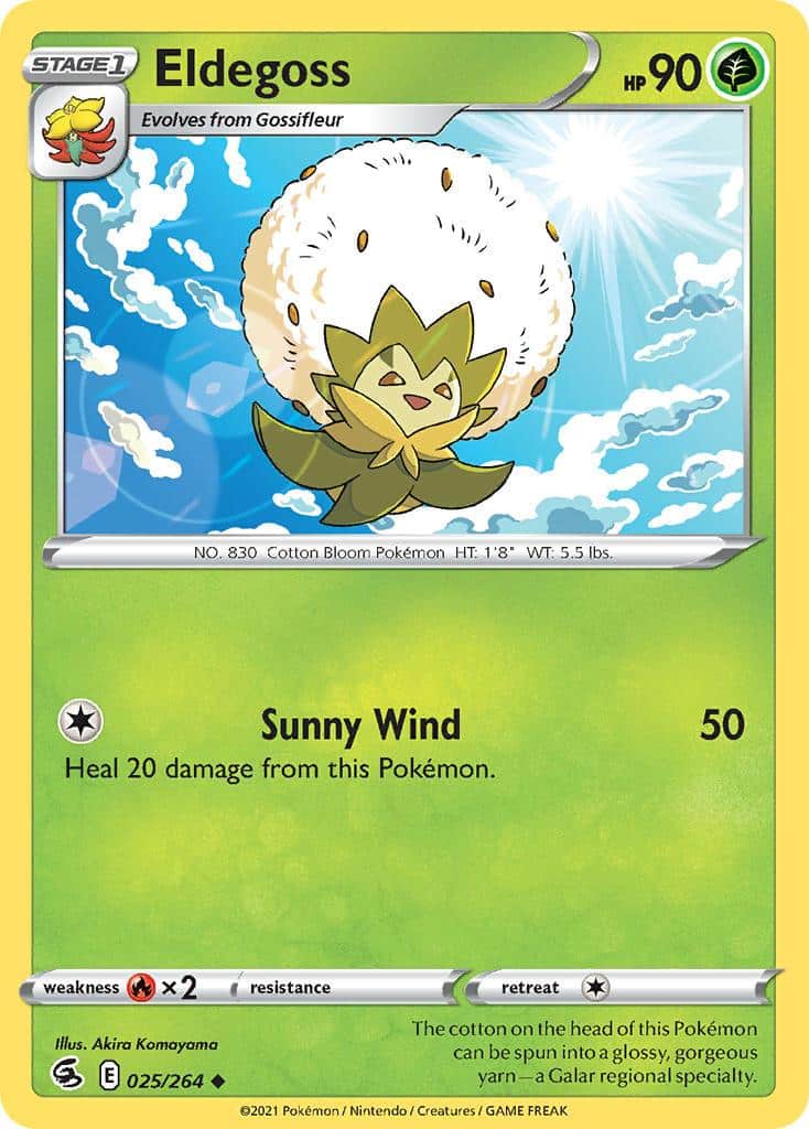 2021 Pokemon Trading Card Game Fusion Strike Price List 025 Eldegoss