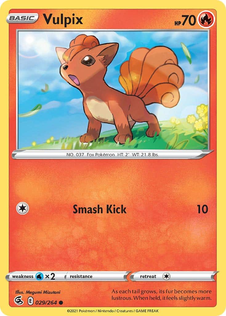 2021 Pokemon Trading Card Game Fusion Strike Price List 029 Vulpix