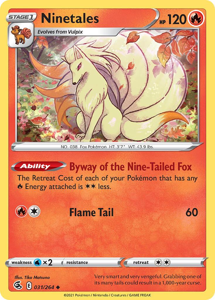 2021 Pokemon Trading Card Game Fusion Strike Price List 031 Ninetales