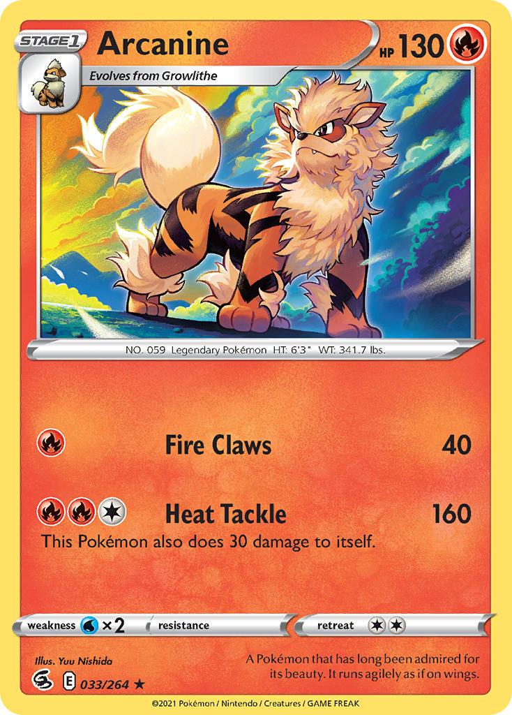 2021 Pokemon Trading Card Game Fusion Strike Price List 033 Arcanine