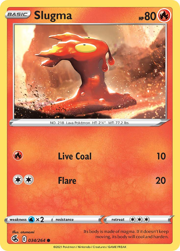 2021 Pokemon Trading Card Game Fusion Strike Price List 034 Slugma