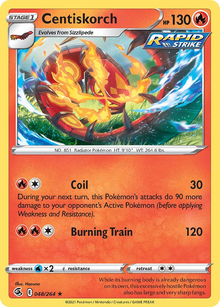 2021 Pokemon Trading Card Game Fusion Strike Price List 048 Centiskorch