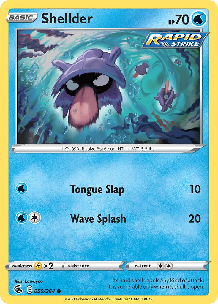 2021 Pokemon Trading Card Game Fusion Strike Price List 050 Shellder