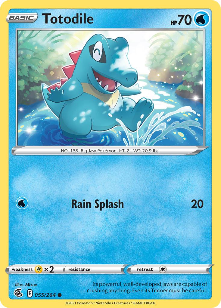 2021 Pokemon Trading Card Game Fusion Strike Price List 055 Totodile