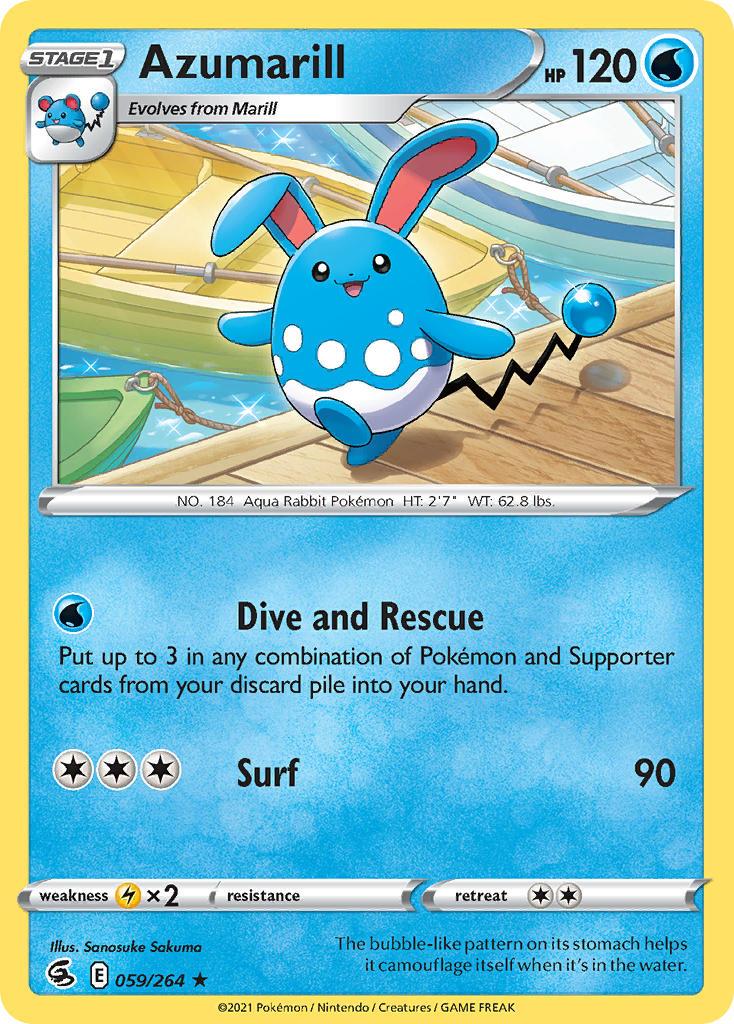 2021 Pokemon Trading Card Game Fusion Strike Price List 059 Azumarill