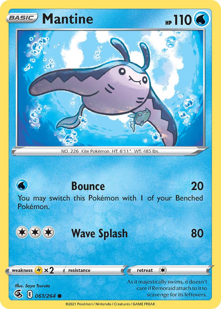 2021 Pokemon Trading Card Game Fusion Strike Price List 061 Mantine